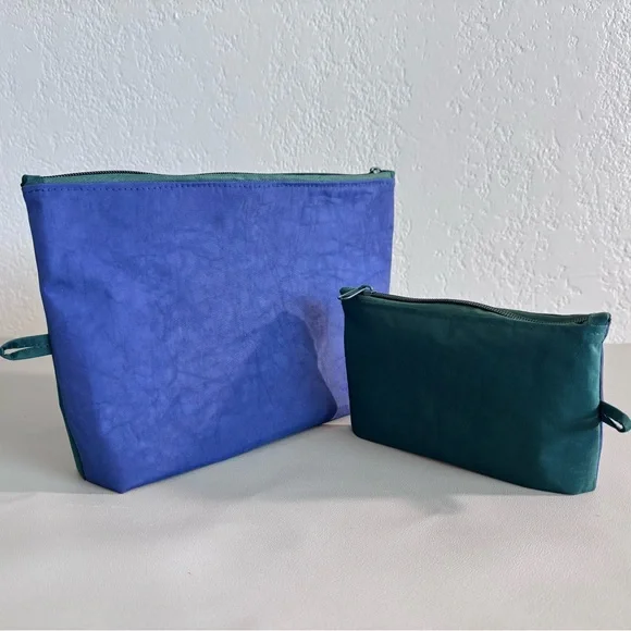 Handmade Water-Repellent Nylon Vacation Colorblock Go Pouch Solid Colored Set - Picture 13 of 16